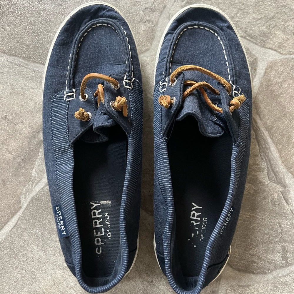 Sperry Denim Flat, Size 10 Women’s